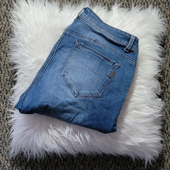 1822 Denim Ripped Zipper Frayed Edge Distressed Leggings Size 10 - Picture 3 of 15